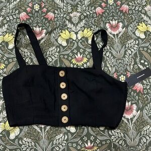 Lulus button down crop top